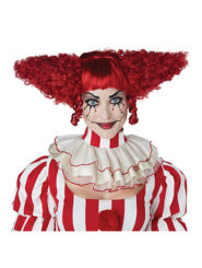 Creepy Clown Dark Red Wig